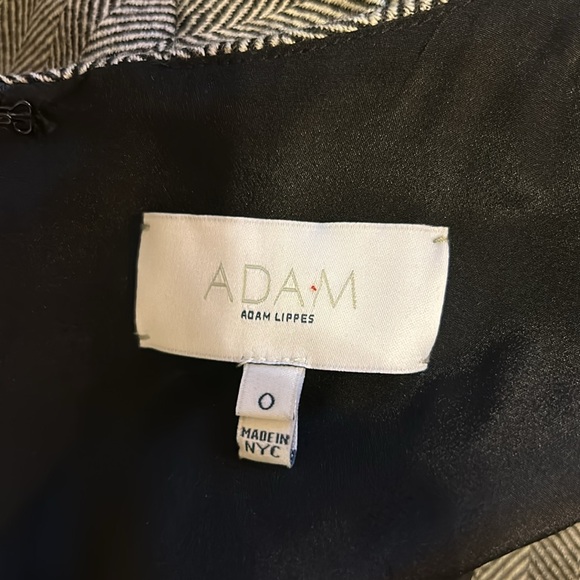 Adam Adam Lippes | Black & White 100% Wool V Neck Shift Dress | Size 0 - Picture 14 of 14